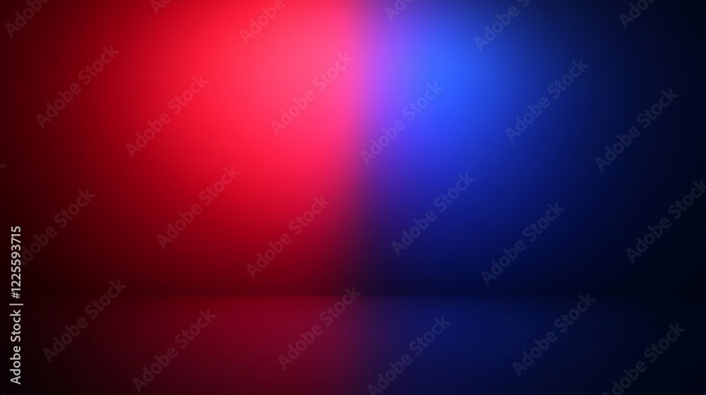 Poster vibrant interplay of red and blue lights creates a dynamic atmosphere in a contemporary urban settin