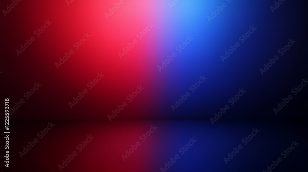 Poster crafting a mesmerizing blend of red and blue hues, this captivating light display creates an enchant