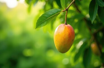 Mango tree and farm Blur background