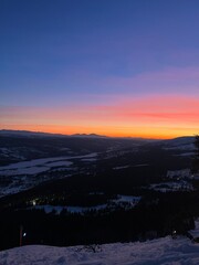 Fototapeta premium sunset in the mountains