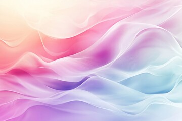 Obraz premium Soft pastel waves of color flowing gracefully, creating a serene and calming atmosphere