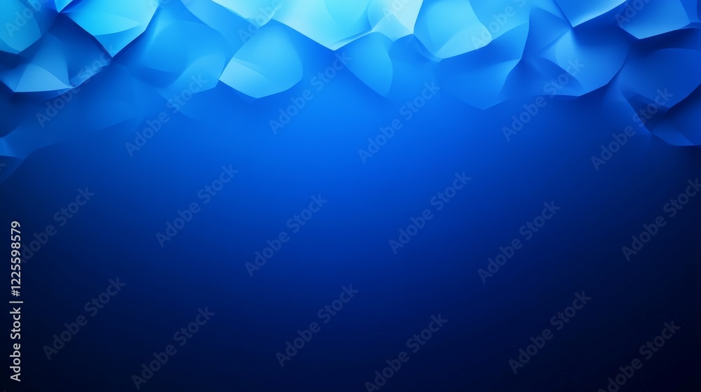 Aufkleber Abstract ocean blue landscape with layered geometric graphics creating a serene and tranquil atmosphere suitable for backgrounds and designs