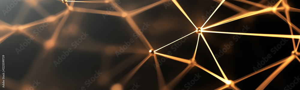 Poster Plexus abstract network, digital data nodes connecting, global network mesh