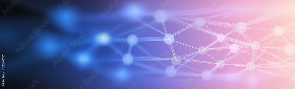 Aufkleber Network connecting points of data showing global communications and futuristic technology