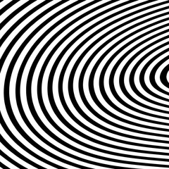 Obraz premium Black and white striped optical illusion