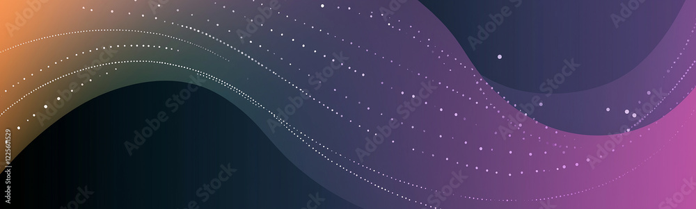 Aufkleber Abstract wave gradient background with particles flowing