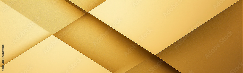 Poster geometric shapes creating dynamic composition in a gold abstract background