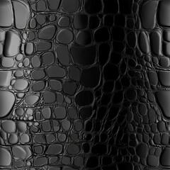 Black Leather Texture, Shiny Black Background, Creature Skin