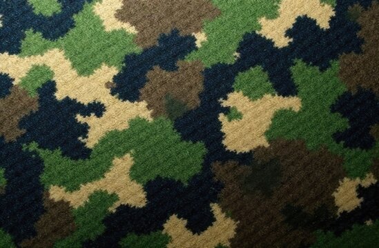 Camouflage fabric texture background