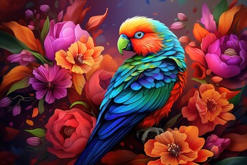 Fototapeta premium blue and yellow macaw