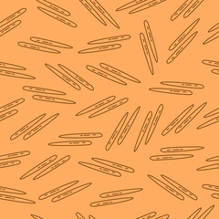 Chopstick seamless pattern background. Wooden chopstick line motif doodle cartoon. Vector illustration
