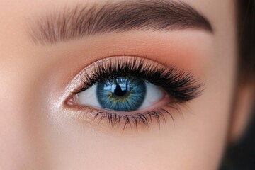 Obraz premium Captivating Close-up of Beautiful Blue Eye