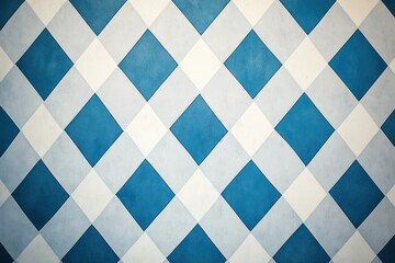 Fototapeta premium Blue and White Diamond Pattern Background