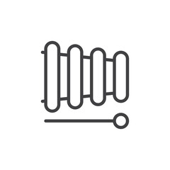 Xylophone icon Vector logo set flat