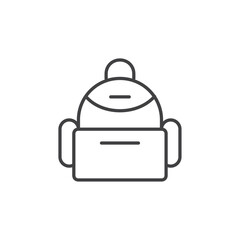 Obraz premium Backpack icon Vector logo set flat