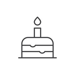 Birthday cake icon Vector logo set flat