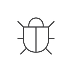 Bug icon Vector logo set flat