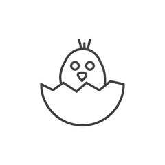Chick icon Vector logo set flat