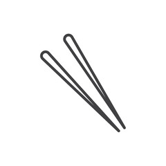 Chopsticks icon Vector logo set flat