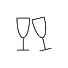 Clinking glass icon Vector logo set flat