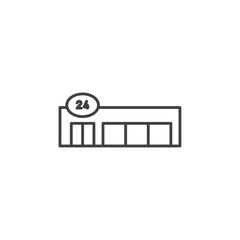 Convenience store icon Vector logo set flat