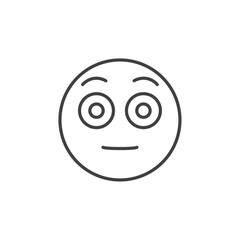 Flushed face icon Vector logo set flat