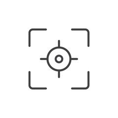 Focus icon Vector logo set flat