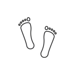 Footprints icon Vector logo set flat