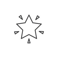 Glowing star icon Vector logo set flat