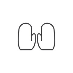 Gloves icon Vector logo set flat