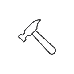 Hammer icon Vector logo set flat