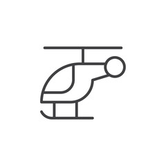 Helicopter icon Vector logo set flat