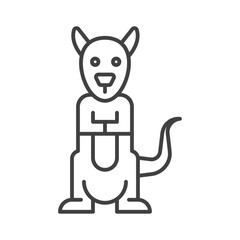 Kangaroo icon Vector logo set flat