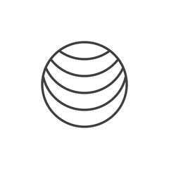 Multilayer sphere icon Vector logo set flat