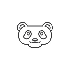 Panda icon Vector logo set flat