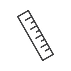 Ruler Vector logo set flat