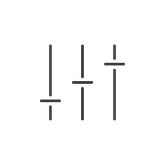 Sliders icon Vector logo set flat