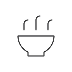 Soup bowl icon Vector logo set flat