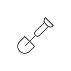 Shovel icon Vector logo set flat