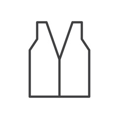 Vest icon Vector logo set flat