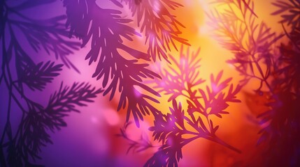 Vibrant background featuring a tree with colorful leaves, creating a lively and natural scene in a harmonious composition a colorful background with a tree and leaves