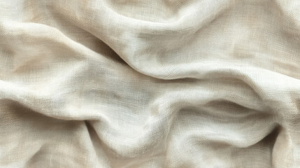 Fototapeta premium Soft Beige Linen Fabric Texture Background for Minimalist Designs