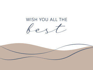 Wish you all the best card abstract 