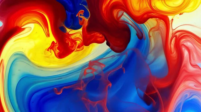 Dynamic swirling colors create vibrant abstract artwork, showcasing fluid motion and artistic expression