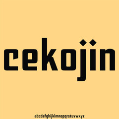 futuristic and bold alphabet font vector set