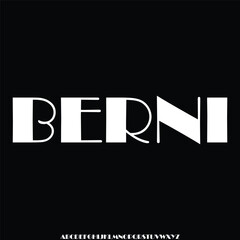 Bold and unique alphabet font vector