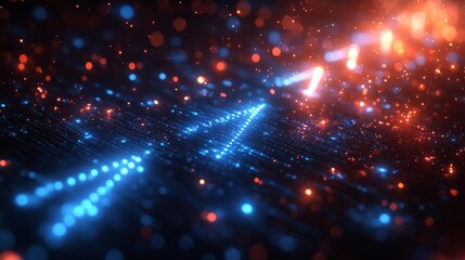 Fototapeta premium Futuristic Digital Arrows and Data Visualization. Generative AI