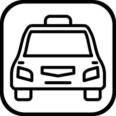 Obraz premium Taxi vector icon style