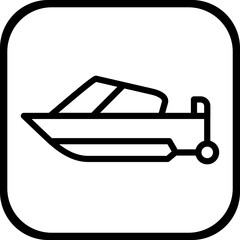 Boat vector icon style