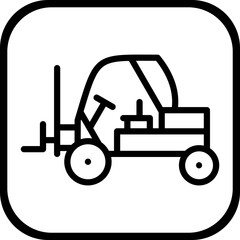 Forklift vector icon style